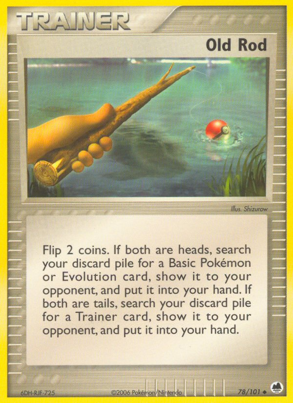 EX Dragon Frontiers Old Rod #78/101